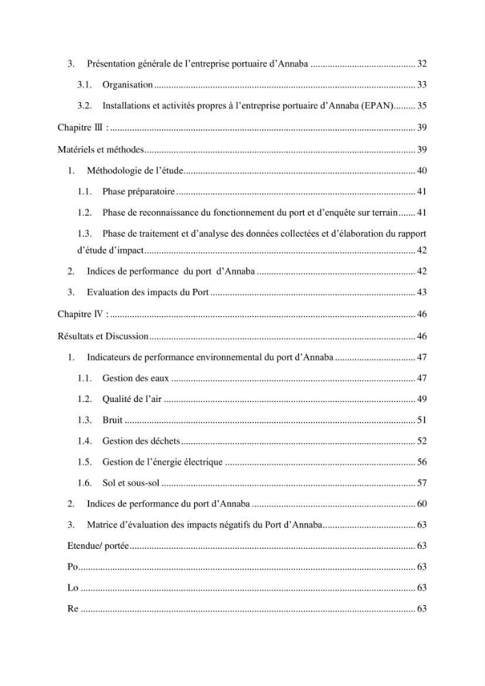 Elaboration des indicateurs de performance environnementale pour l’évaluation d’un port vert en Algérie