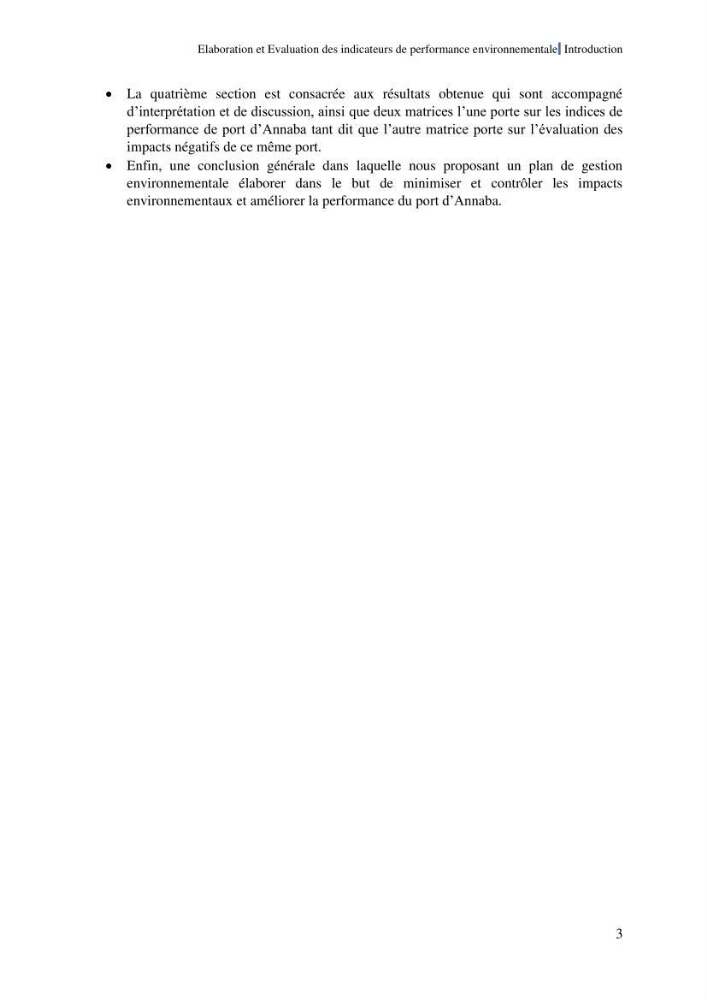 Elaboration des indicateurs de performance environnementale pour l’évaluation d’un port vert en Algérie
