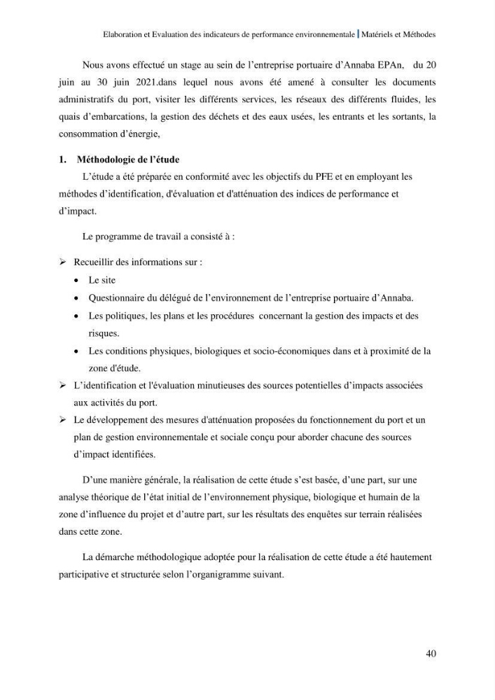 Elaboration des indicateurs de performance environnementale pour l’évaluation d’un port vert en Algérie