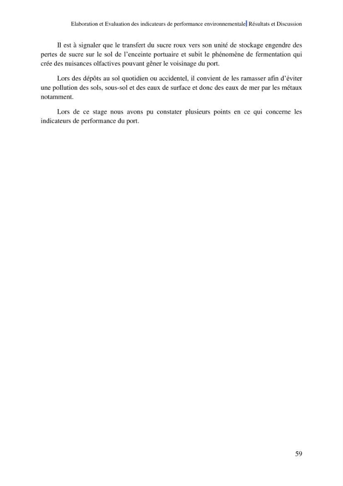 Elaboration des indicateurs de performance environnementale pour l’évaluation d’un port vert en Algérie