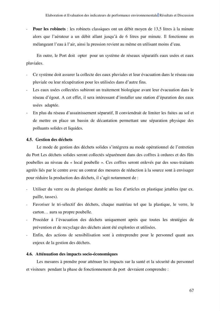 Elaboration des indicateurs de performance environnementale pour l’évaluation d’un port vert en Algérie