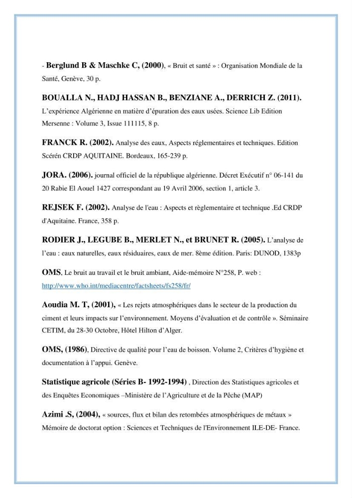 Elaboration des indicateurs de performance environnementale pour l’évaluation d’un port vert en Algérie