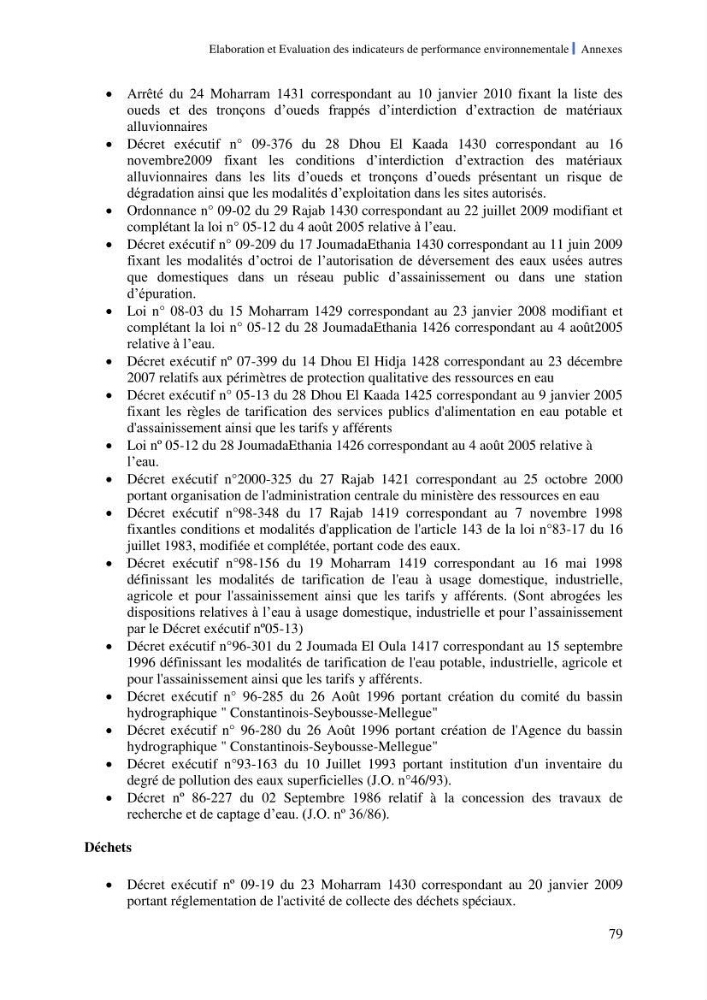 Elaboration des indicateurs de performance environnementale pour l’évaluation d’un port vert en Algérie