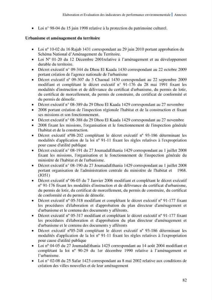 Elaboration des indicateurs de performance environnementale pour l’évaluation d’un port vert en Algérie