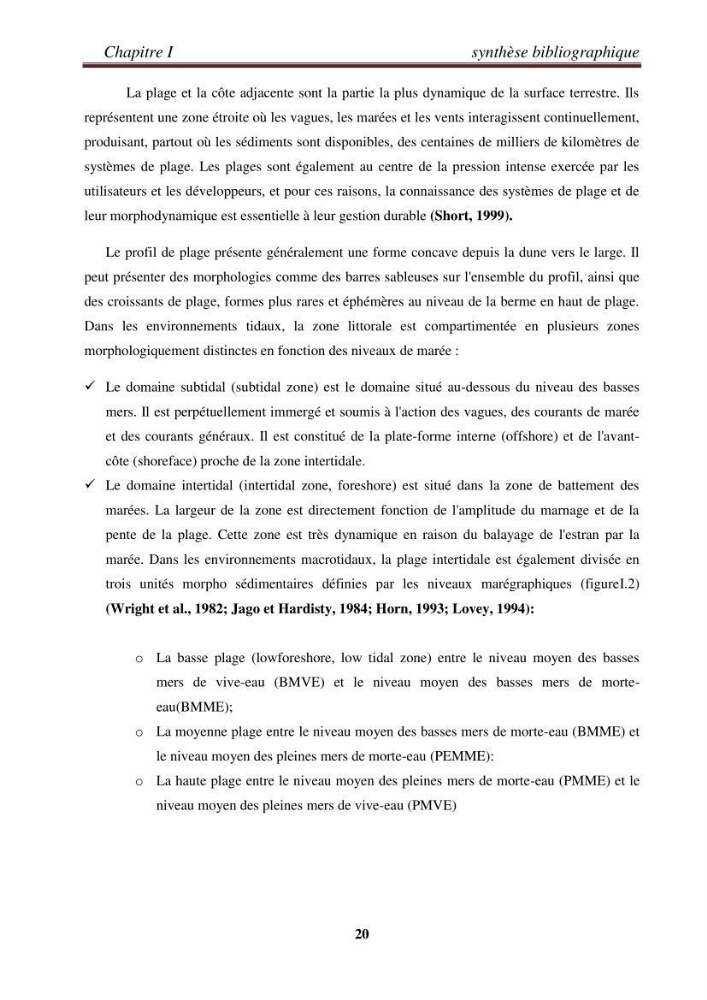 Etude de la cinématique côtière du littoral Ouest de la wilaya de Tipasa (Sidi Ghiles à Damous)