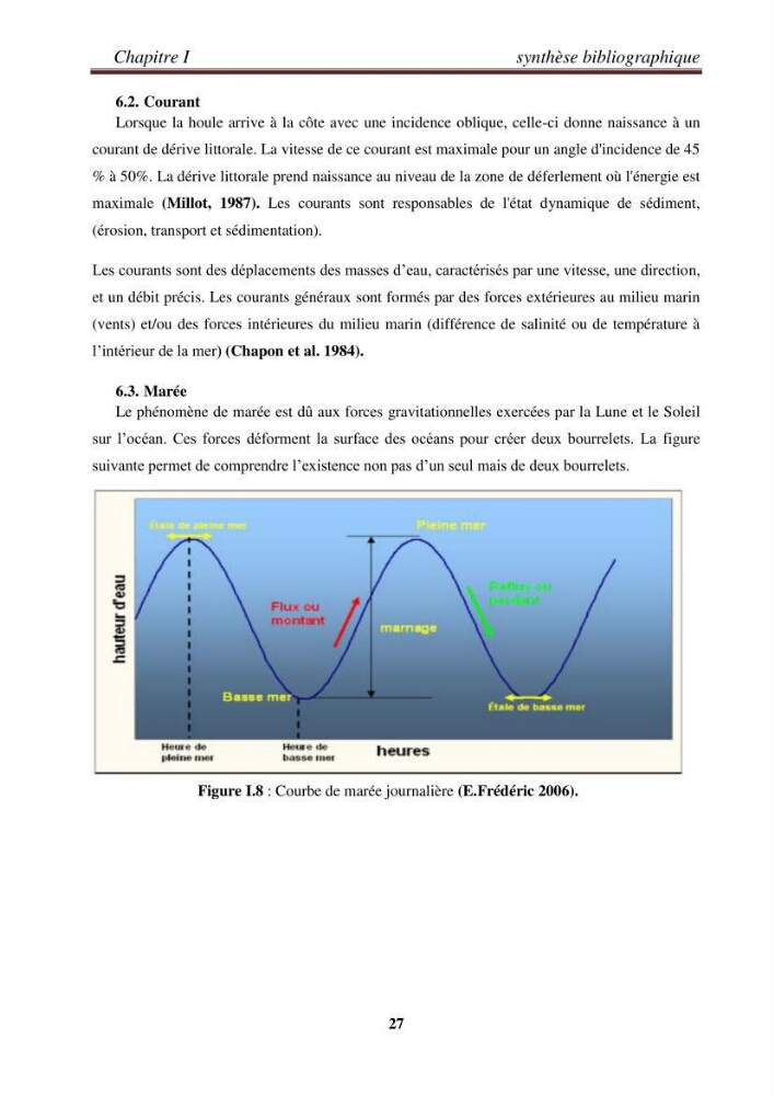 Etude de la cinématique côtière du littoral Ouest de la wilaya de Tipasa (Sidi Ghiles à Damous)