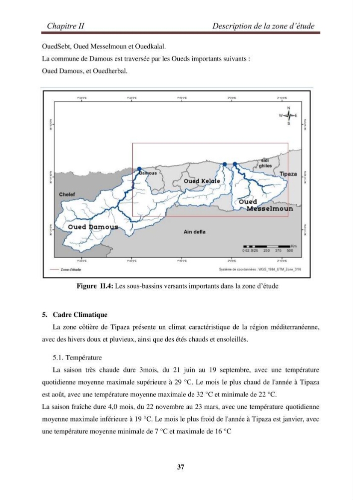 Etude de la cinématique côtière du littoral Ouest de la wilaya de Tipasa (Sidi Ghiles à Damous)