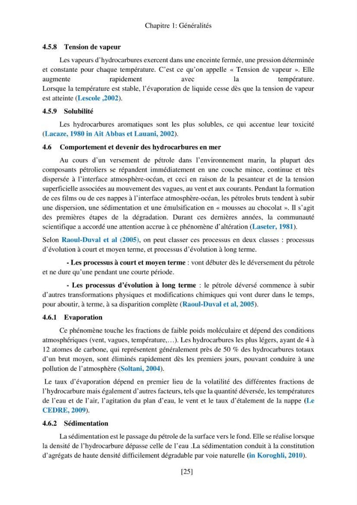 Evaluation de la pollution marine par les hydrocarbures dans la baie d\'Alger et la baie de Bou-Ismail