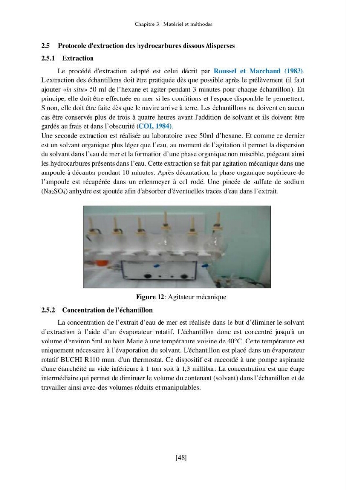 Evaluation de la pollution marine par les hydrocarbures dans la baie d\'Alger et la baie de Bou-Ismail