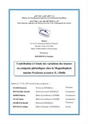 Contribution à l'étude des variations des teneurs en composés phénoliques chez la Magnoliophyte marine Posidonia oceanica (L.) Delile
