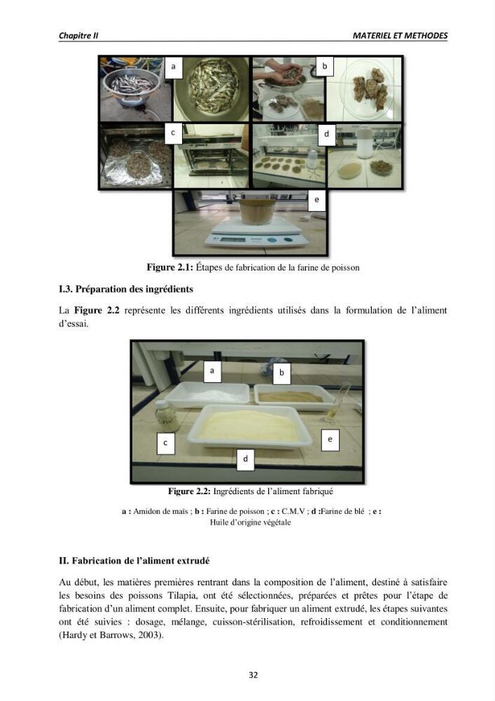 Alimentation des poissons Tilapia au stade juvénile à base d’un aliment fabriqué avec des ressources locales: