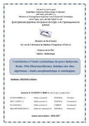 Contribution à l'étude systématique du genre Bathysolea Roule,1916 (Pleuronnectiformes, Soleidae) des côtes Algeriennes: études morphométriques et ostéologique