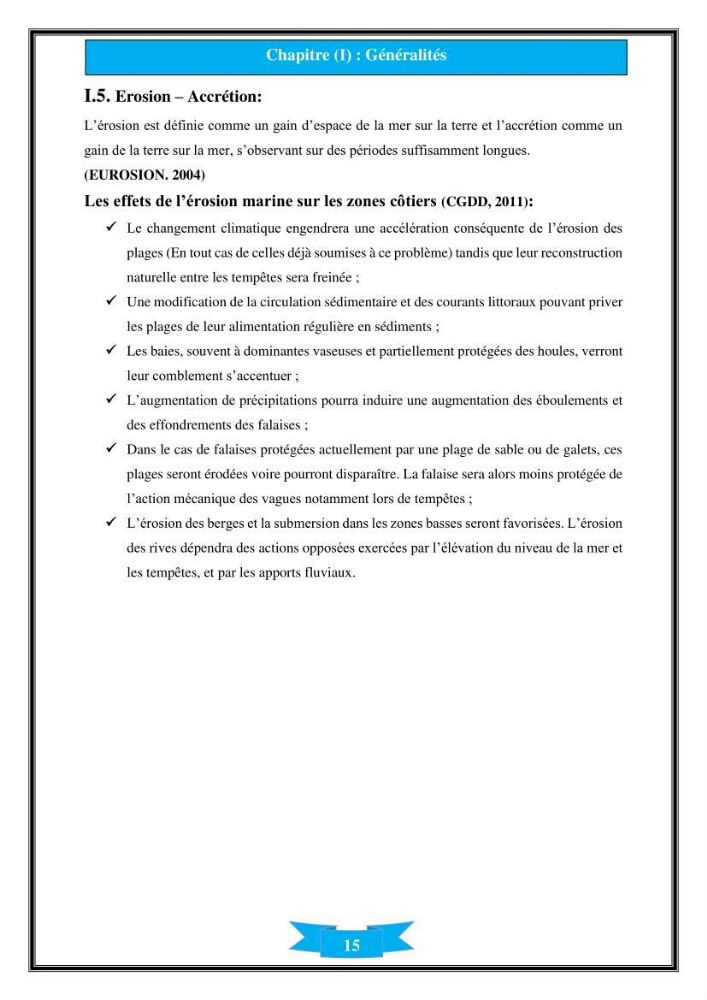 Influence de promontoire rocheux (cap Matifou) sur les processus hydrosédimentaire de la plage Tamenfoust-Est: