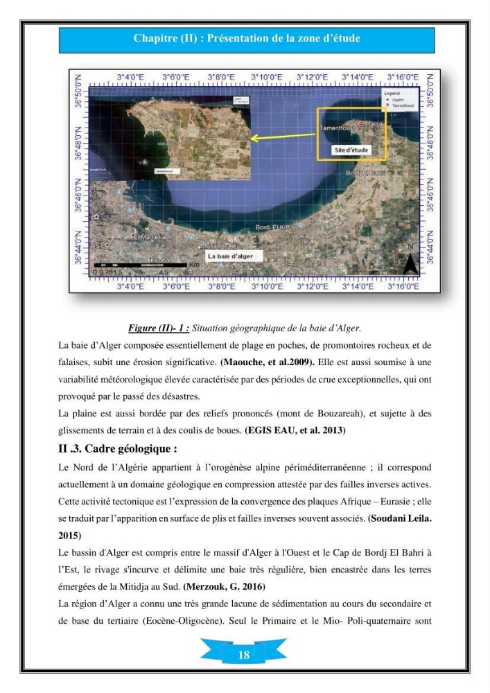 Influence de promontoire rocheux (cap Matifou) sur les processus hydrosédimentaire de la plage Tamenfoust-Est: