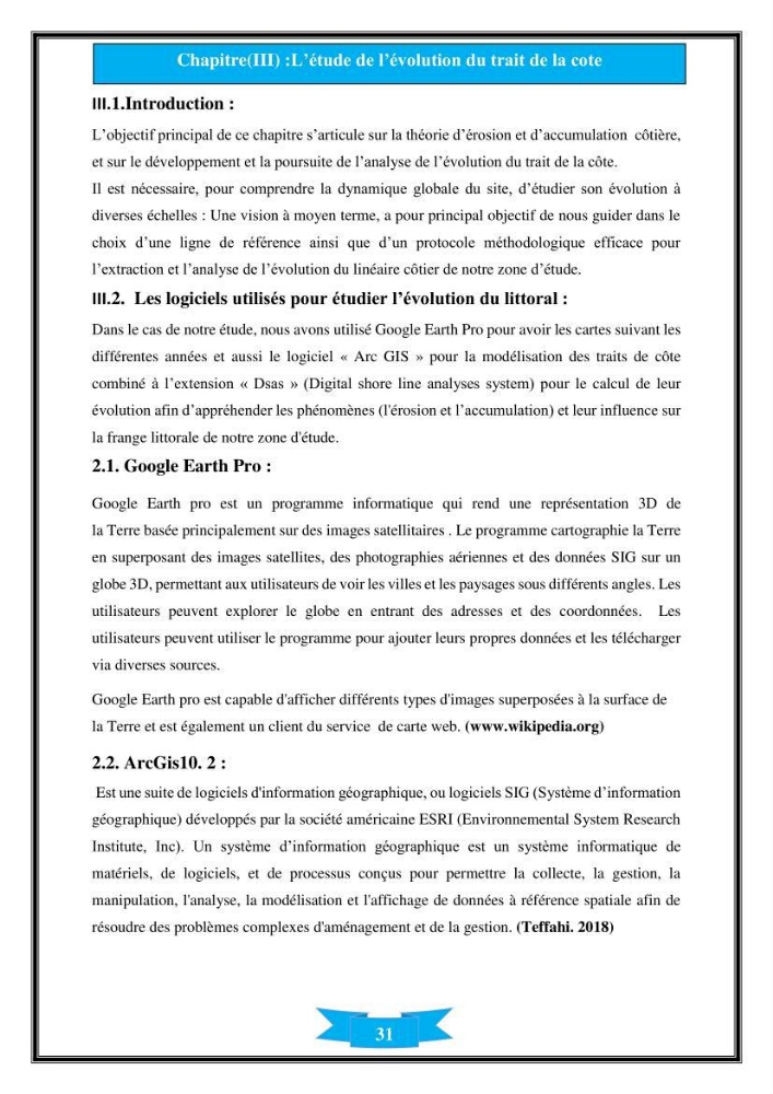 Influence de promontoire rocheux (cap Matifou) sur les processus hydrosédimentaire de la plage Tamenfoust-Est:
