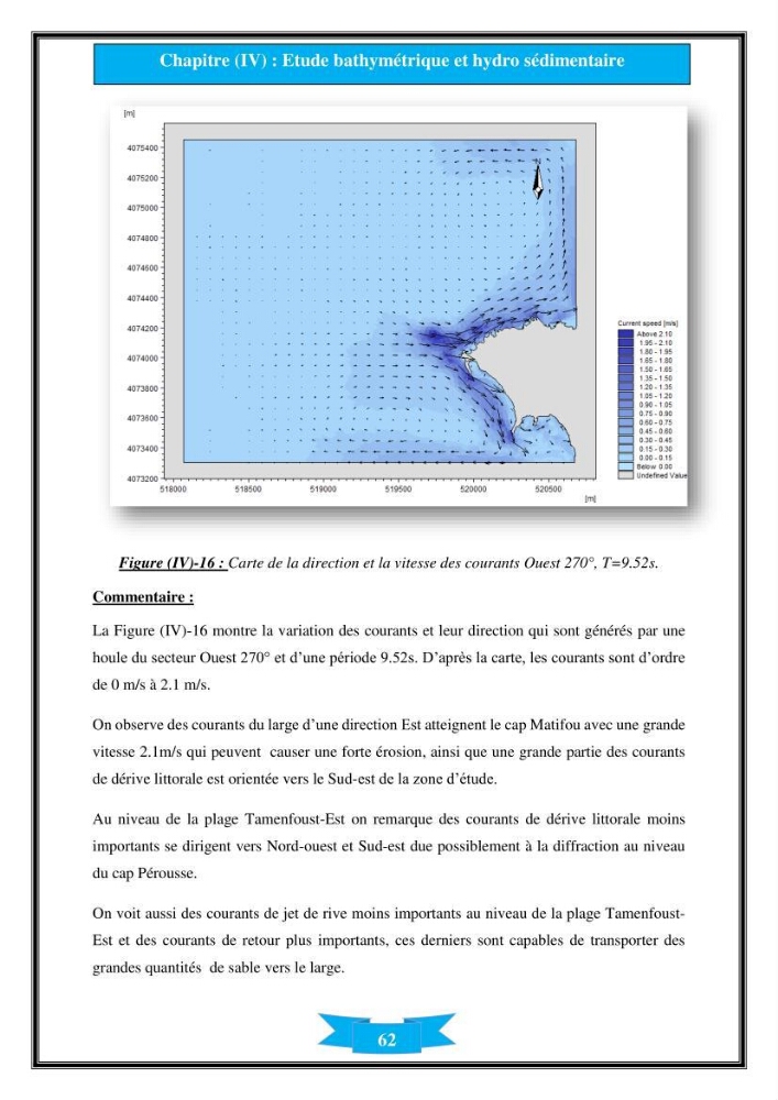 Influence de promontoire rocheux (cap Matifou) sur les processus hydrosédimentaire de la plage Tamenfoust-Est: