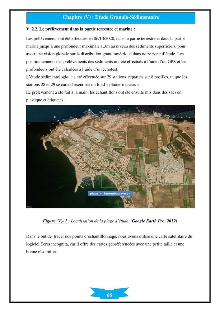 Influence de promontoire rocheux (cap Matifou) sur les processus hydrosédimentaire de la plage Tamenfoust-Est: