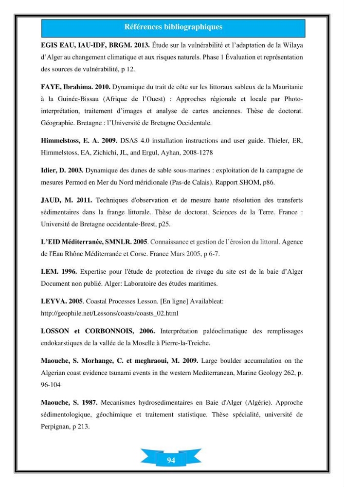 Influence de promontoire rocheux (cap Matifou) sur les processus hydrosédimentaire de la plage Tamenfoust-Est: