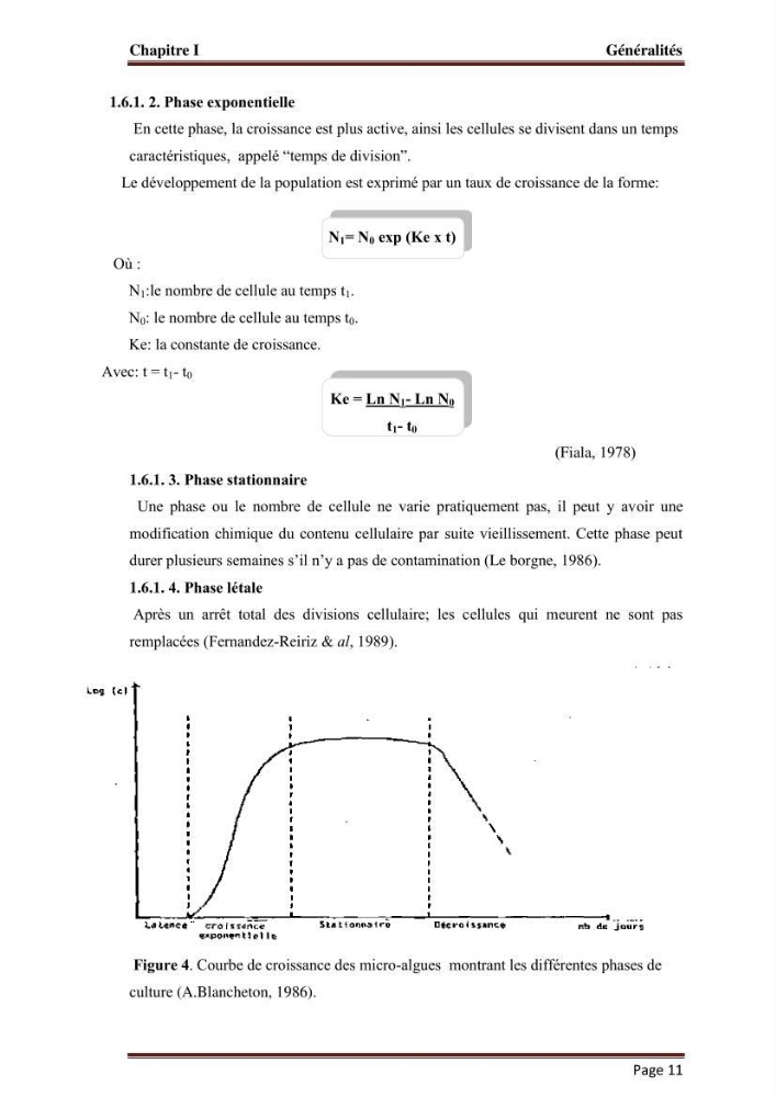 Contribution à l\'étude de la croissance de deux microalgues utilisées en aquaculture