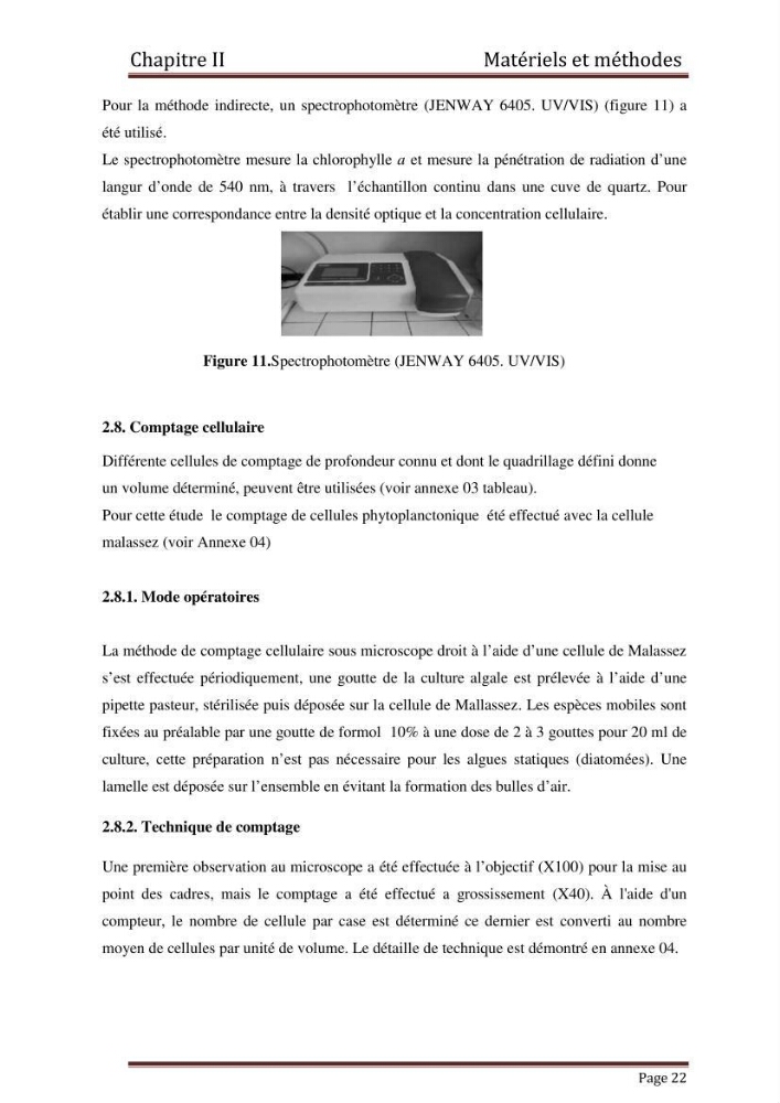 Contribution à l\'étude de la croissance de deux microalgues utilisées en aquaculture