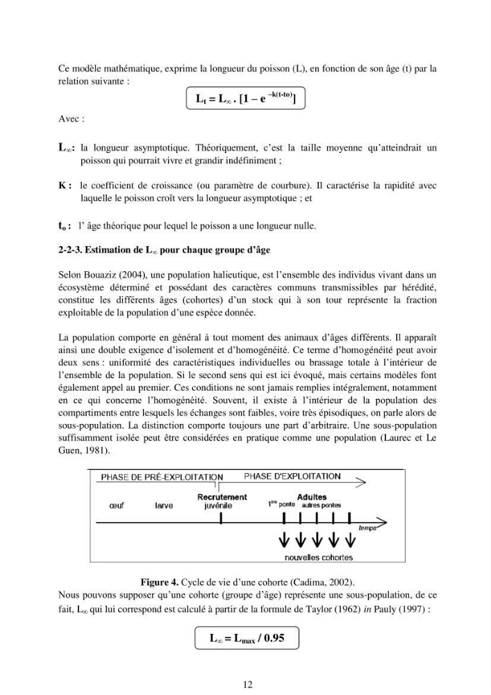 Impact de la variation de la mortalité naturelle (M) par âge sur l\'estimation de la biomasse exploitable de la sardinelle (Sardinella aurita ,Valenciennes 1847) de la région centre de la côte algérienne
