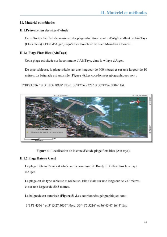 Analyse microbiologique et évaluation de la résistance aux antibiotiques des eaux de plages algéroises.