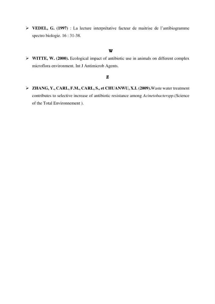 Analyse microbiologique et évaluation de la résistance aux antibiotiques des eaux de plages algéroises.