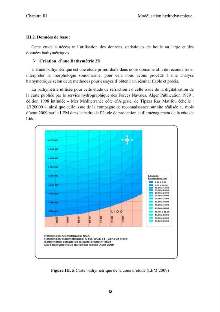 Etude de protection de la zone de LIDO Mohammedia (Alger)
