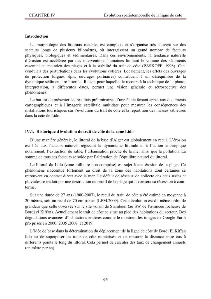 Etude de protection de la zone de LIDO Mohammedia (Alger)