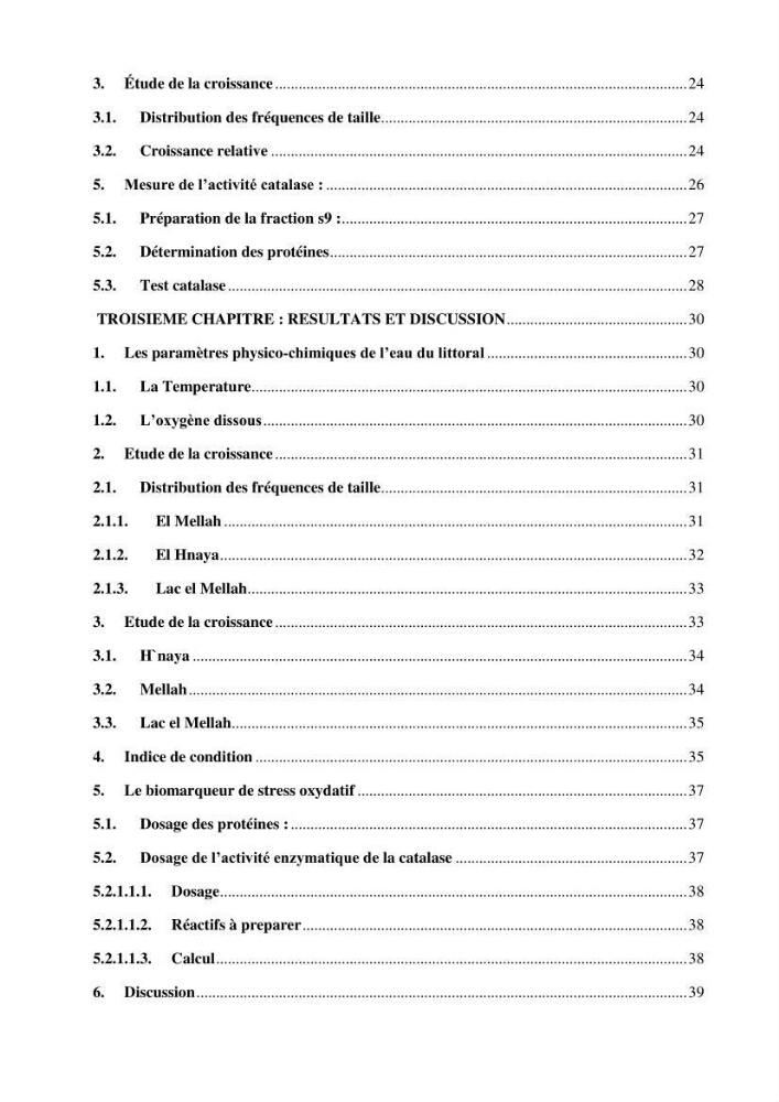 Mise au point d\'une technique de dosage de l\'activité des enzymes du stress oxydatif chez la moule Perna Perna (Linnaeus 1758 .