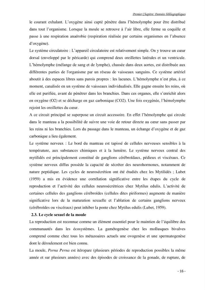 Mise au point d\'une technique de dosage de l\'activité des enzymes du stress oxydatif chez la moule Perna Perna (Linnaeus 1758 .