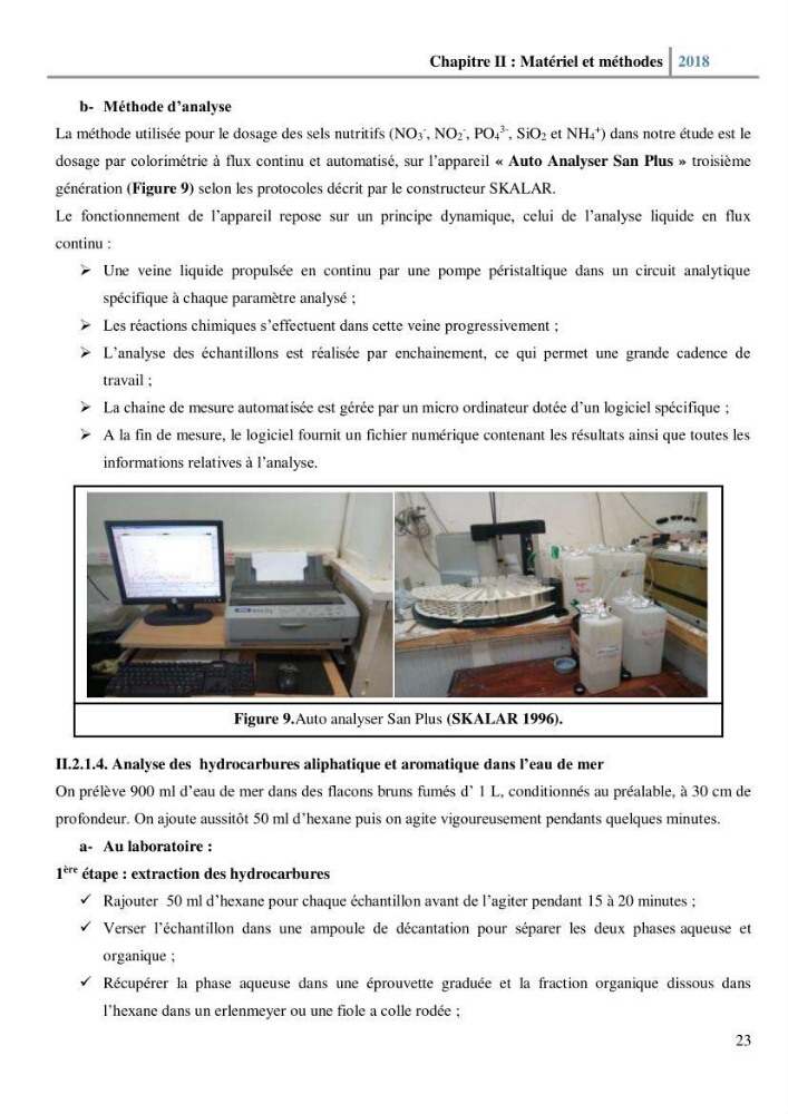 Etude des paramètres physico-chimiques et microbiologiques de l’eau et des sédiments des deux plages Est et Ouest de sidi Fredj.