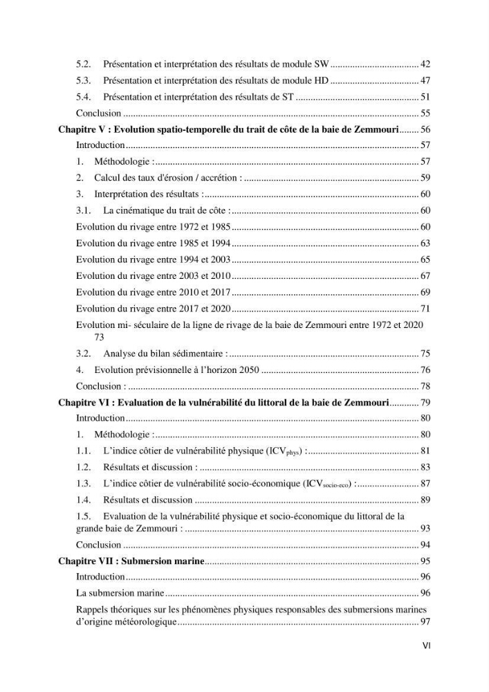 Evaluation des impacts des changements climatiques et des activités anthropiques sur le littoral de la baie de Zemmouri: Vulnérabilité et adaptation