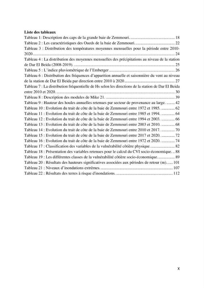 Evaluation des impacts des changements climatiques et des activités anthropiques sur le littoral de la baie de Zemmouri: Vulnérabilité et adaptation