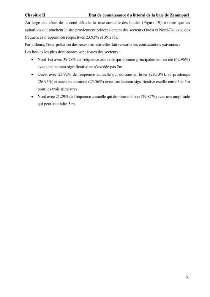 Evaluation des impacts des changements climatiques et des activités anthropiques sur le littoral de la baie de Zemmouri: Vulnérabilité et adaptation