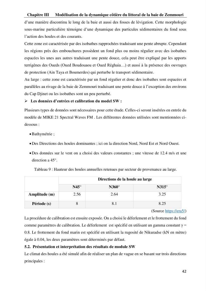 Evaluation des impacts des changements climatiques et des activités anthropiques sur le littoral de la baie de Zemmouri: Vulnérabilité et adaptation