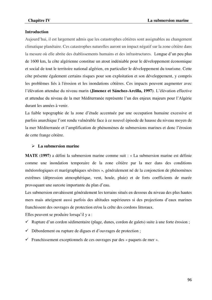 Evaluation des impacts des changements climatiques et des activités anthropiques sur le littoral de la baie de Zemmouri: Vulnérabilité et adaptation