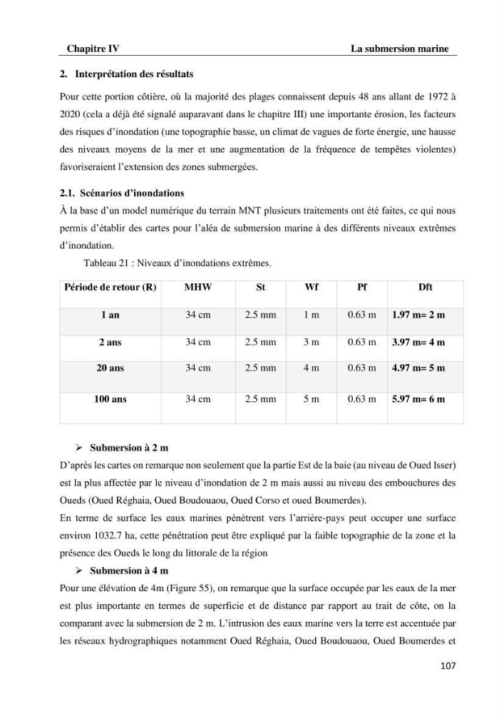 Evaluation des impacts des changements climatiques et des activités anthropiques sur le littoral de la baie de Zemmouri: Vulnérabilité et adaptation
