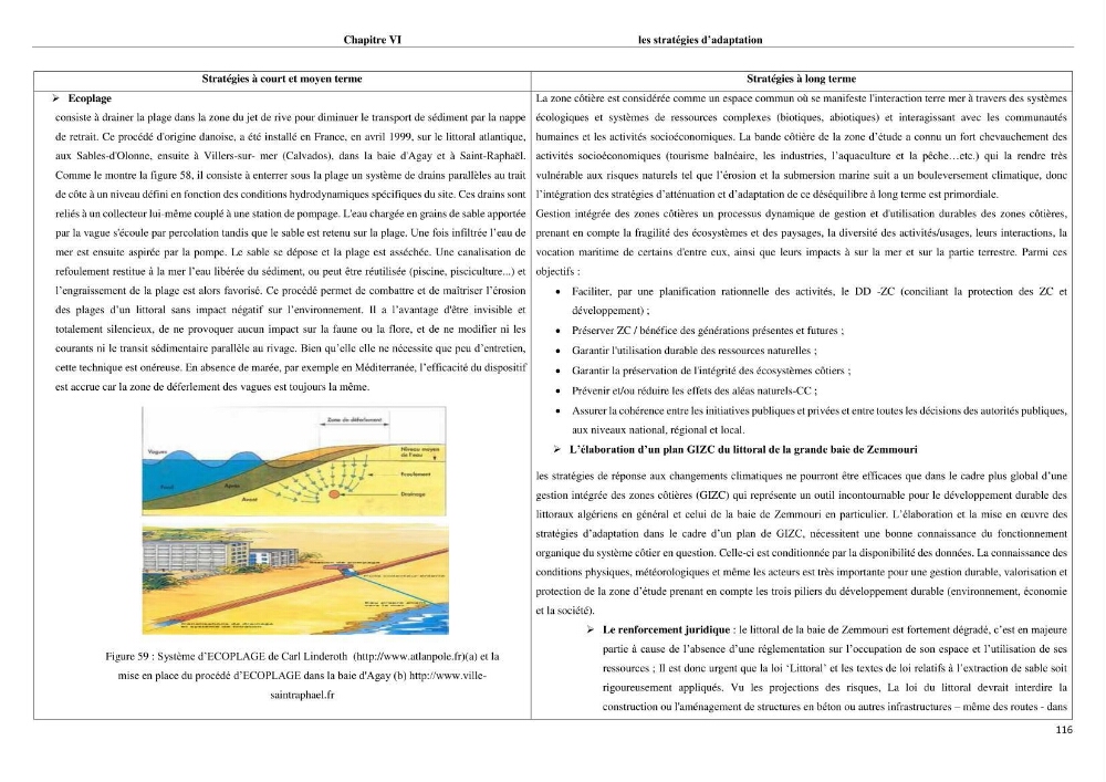 Evaluation des impacts des changements climatiques et des activités anthropiques sur le littoral de la baie de Zemmouri: Vulnérabilité et adaptation