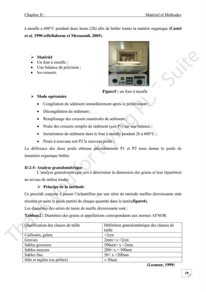Contribution à l\'étude d\'analyse granulométrique et bactériologique au niveau de port d\'El-Djamila: