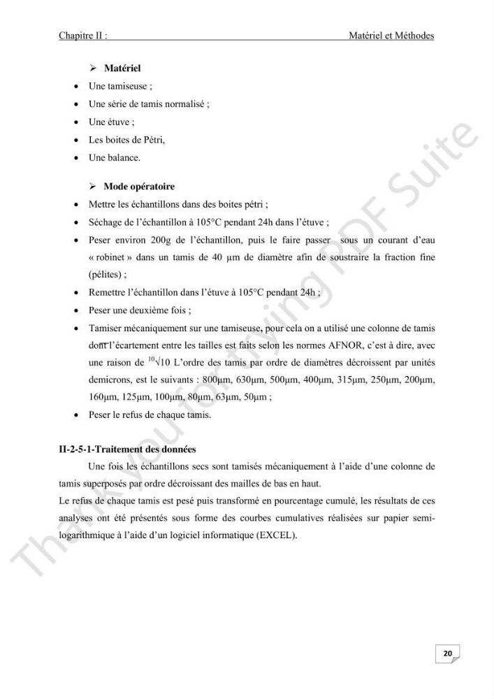 Contribution à l\'étude d\'analyse granulométrique et bactériologique au niveau de port d\'El-Djamila: