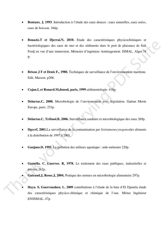 Contribution à l\'étude d\'analyse granulométrique et bactériologique au niveau de port d\'El-Djamila: