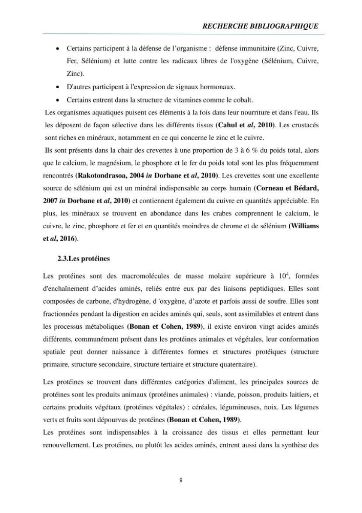 Évaluation de la valeur nutritionnelle chez les crustacés