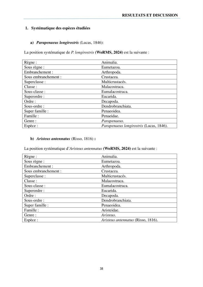 Évaluation de la valeur nutritionnelle chez les crustacés