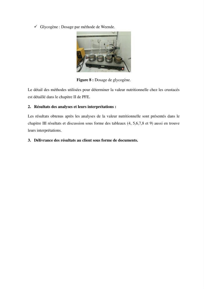 Évaluation de la valeur nutritionnelle chez les crustacés