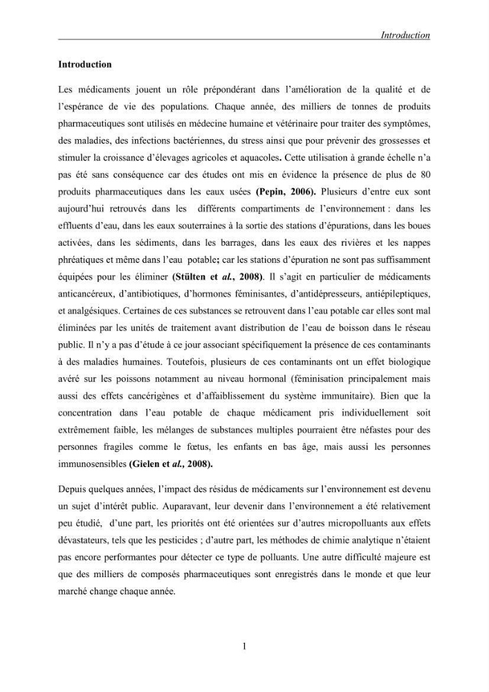 Mise au point et optimisation d\'une méthode d\'analyse de l\'ibuprofène présent dans l\'eau