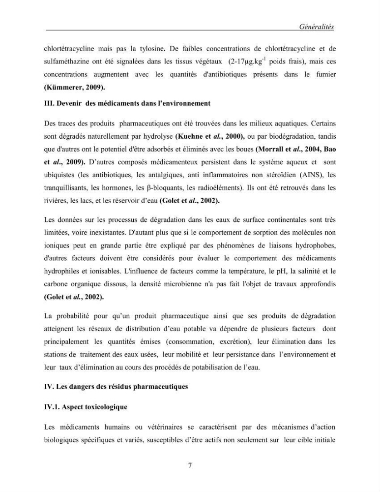 Mise au point et optimisation d\'une méthode d\'analyse de l\'ibuprofène présent dans l\'eau