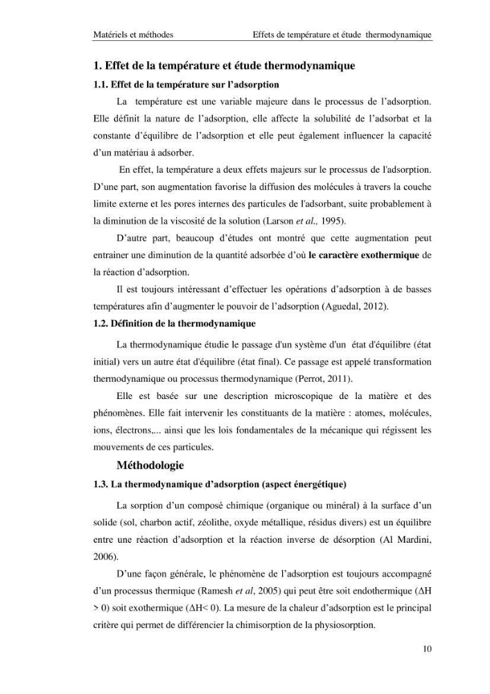 Etude de la thermodynamique de la retention du cadmium en milieu aqueux sur un charbon actif