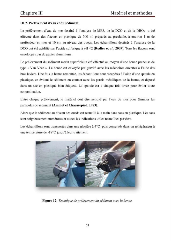 Evaluation du taux de la pollution des eaux et des sédiments par les métaux lourds au niveau du littoral de Boumerdes : Baie de Zemmouri