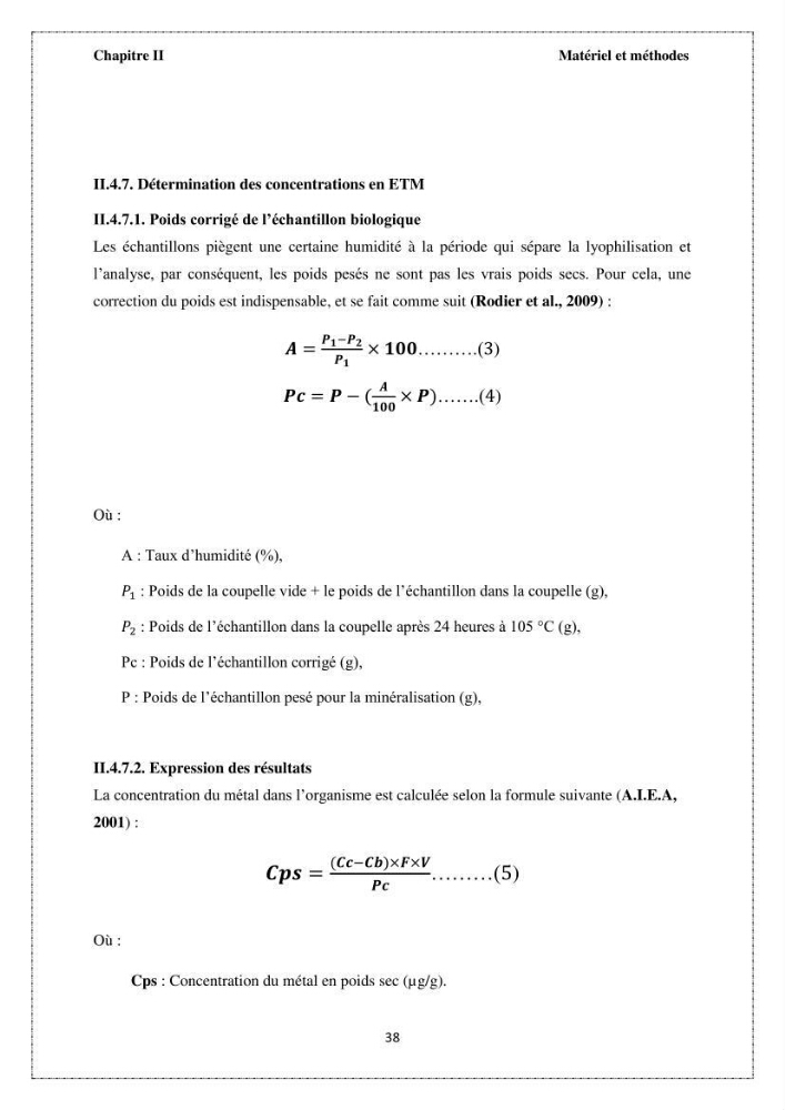 Qualité microbiologique et teneurs en éléments traces métalliques chez les poissons comestibles, risques sanitaires potentiels